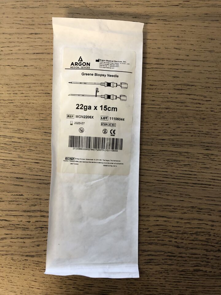 Argon Green Biopsy Needle